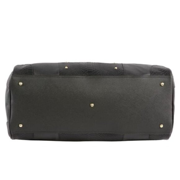 BEBE Ellisa 22" Duffle Bag Inch Weekend Travel Bag in Black/Gold, purse - Picture 3 of 6